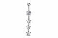 Triple Star Dangle Belly Ring