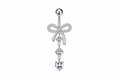 Bow + Heart Drop Belly Ring