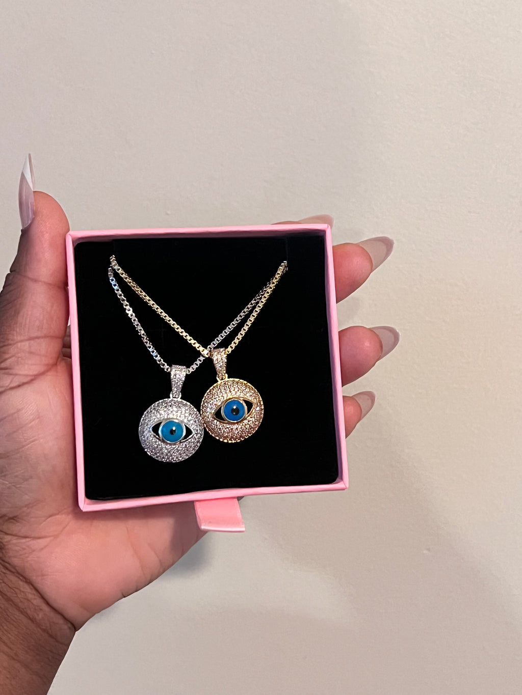 Evil Eye Luxe Disc Necklace