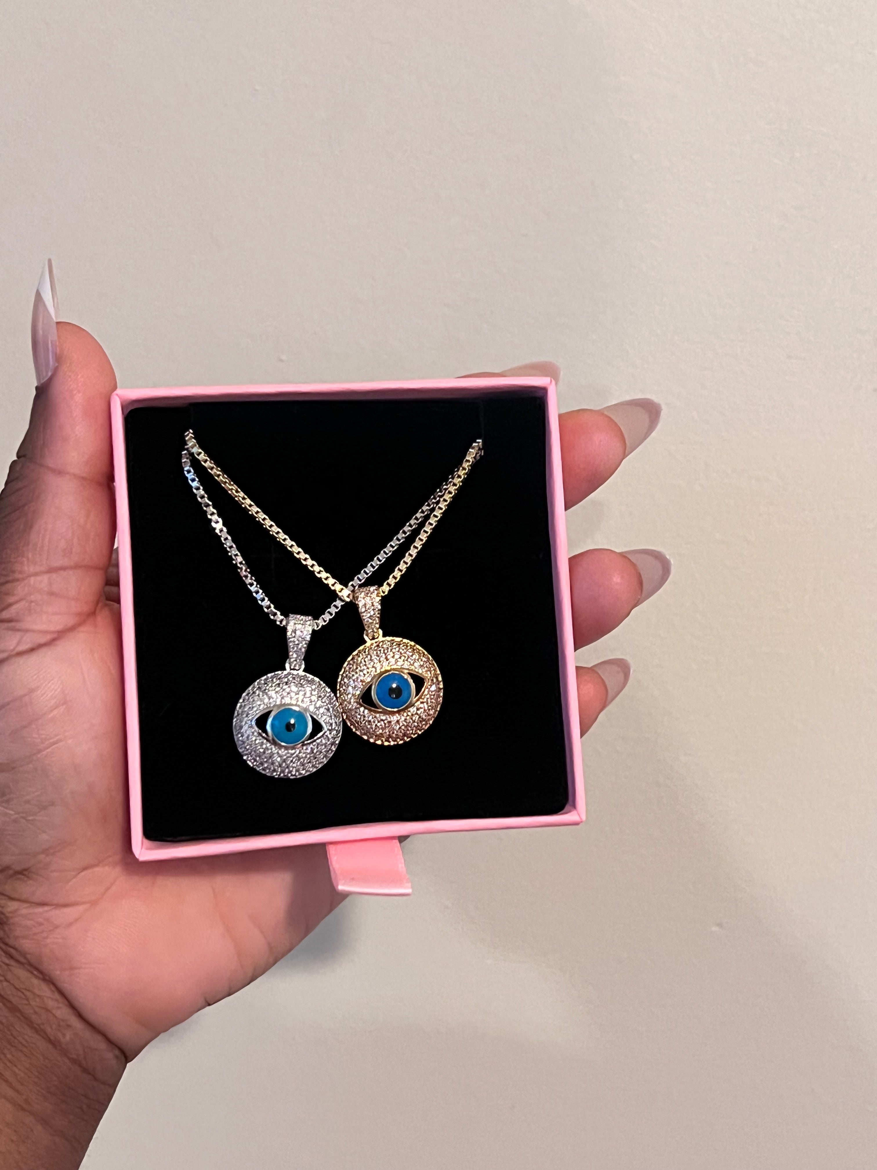 Evil Eye Luxe Disc Necklace