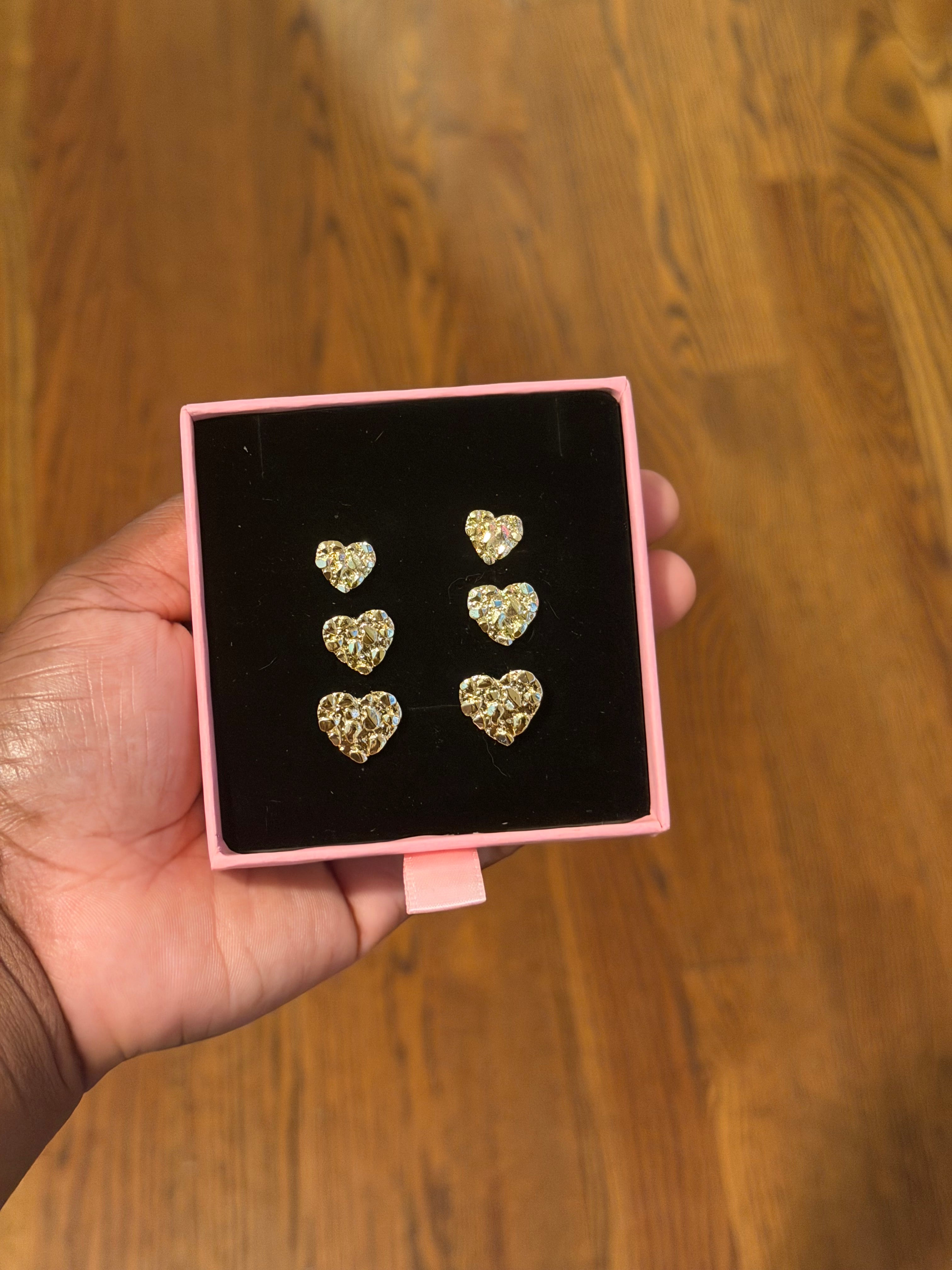Heart Nugget Studs