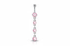 Pink Chain Drip Belly Ring