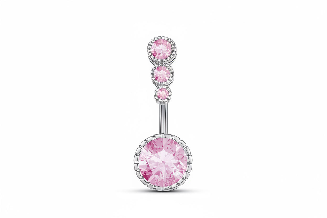 Pink Stardust Belly Ring