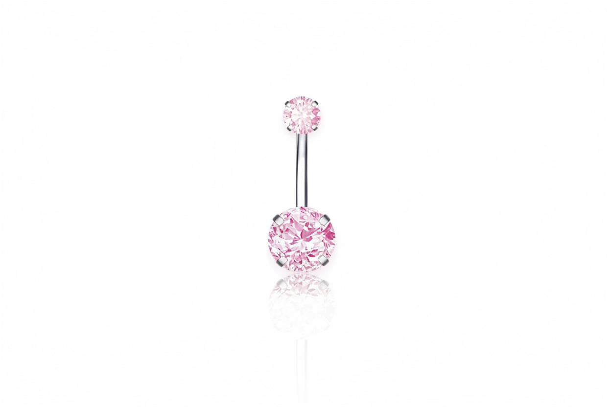 Baby Blush Crystal Belly Ring