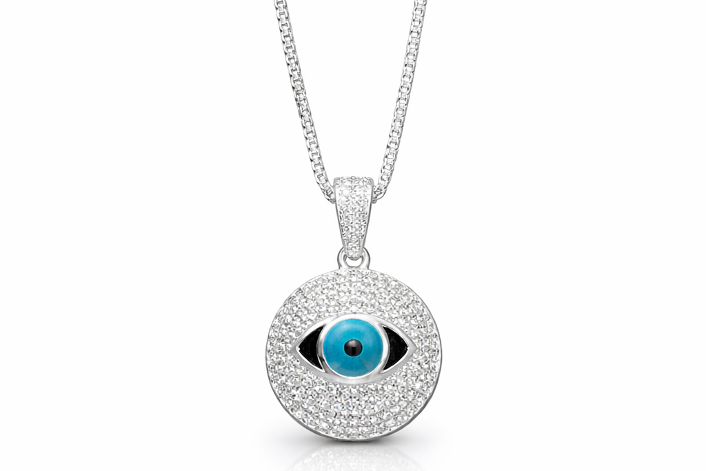 Evil Eye Luxe Disc Necklace