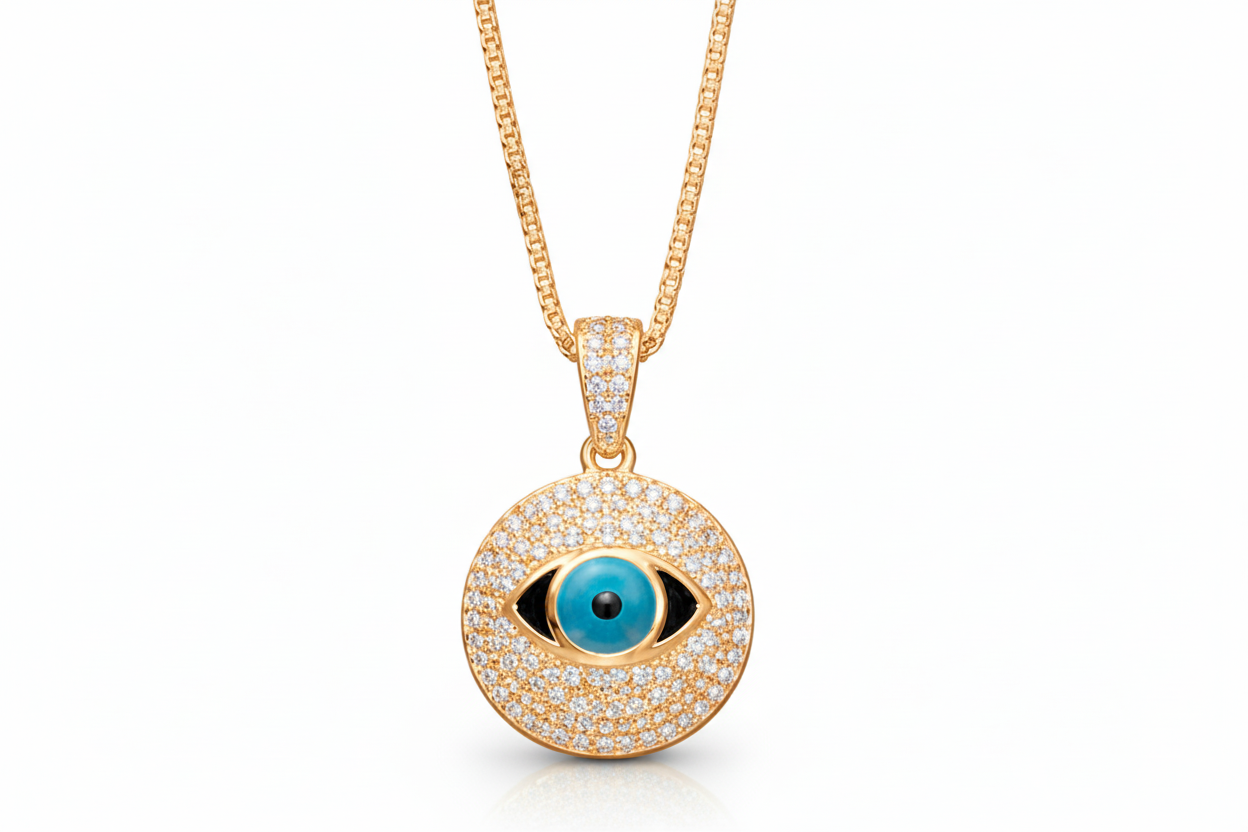 Evil Eye Luxe Disc Necklace