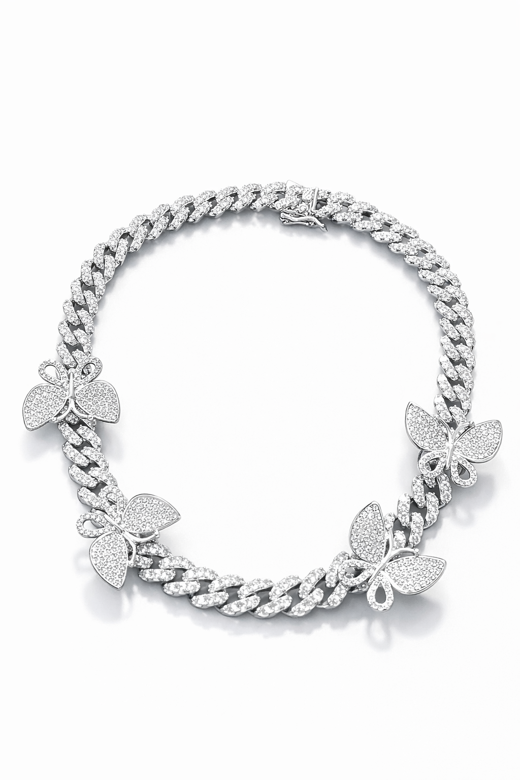 Two-Way Butterfly Cuban Necklace