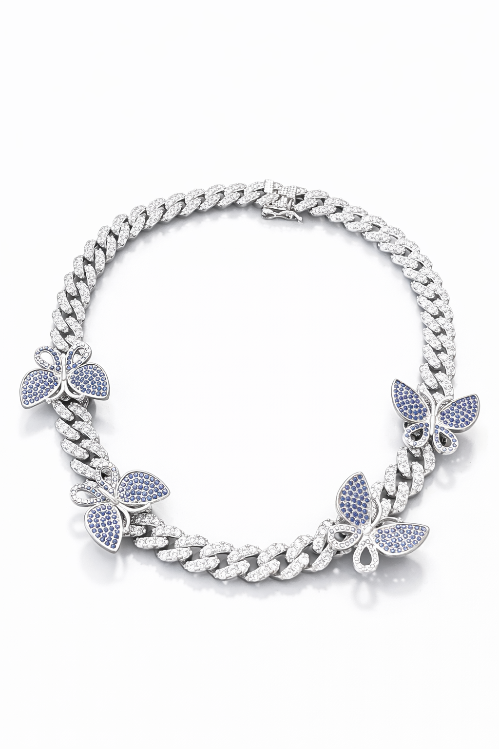 Two-Way Butterfly Cuban Necklace