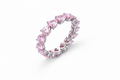 Pretty in Pink Heart Band Ring