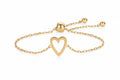 Open Heart Slider Bracelet