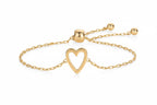Open Heart Slider Bracelet