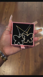 Open Frame Butterfly Necklace